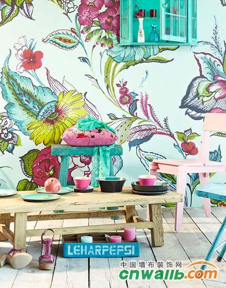 把春天留在家里，11张花样餐厅壁纸效果图