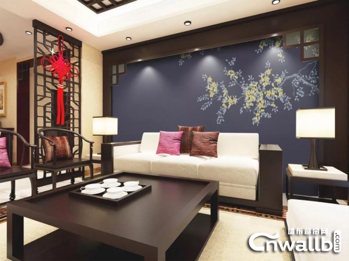 红宝石墙布中国风系列背景墙装修图片