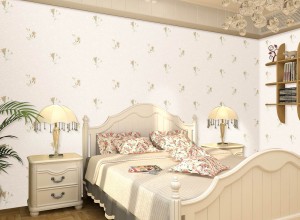 卧室背景墙布装修图片，壁多美卧室装修效果图