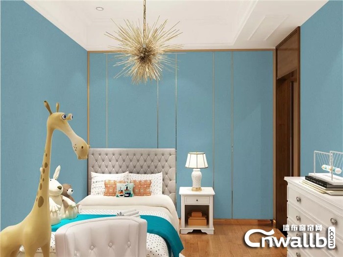 锦尚帛美蓝色系列墙布诠释一种超脱潇洒的生活态度！