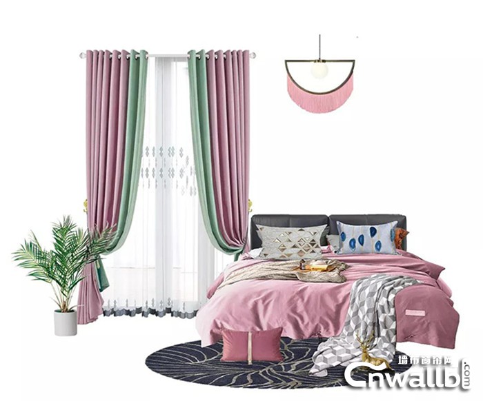 雅诗澜墙布窗帘给你带来简单而特别的双拼窗帘！