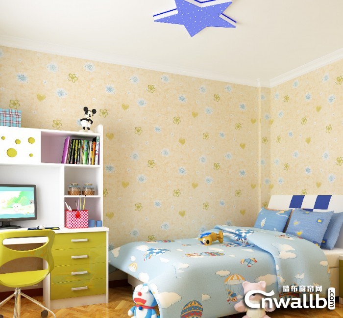 九龙墙纸壁布卧室儿童房装修效果图