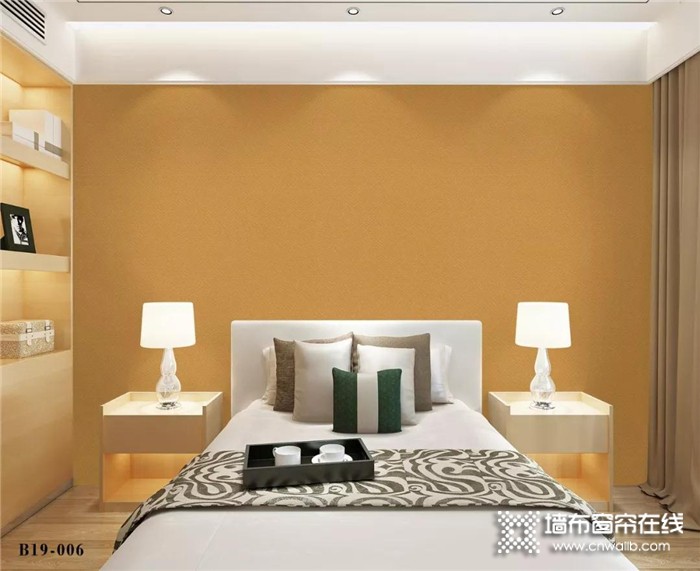 七特丽无缝壁布B19系列，带你品味暖色居室之美