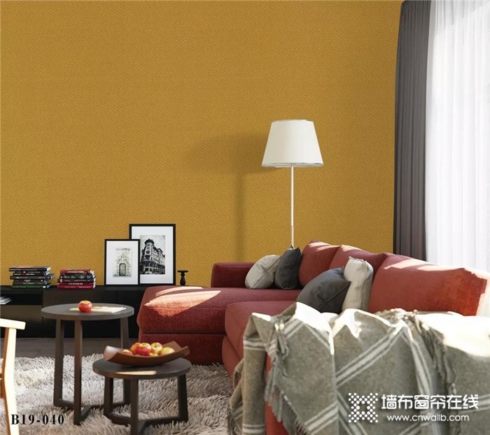 七特丽无缝壁布B19系列，带你品味暖色居室之美