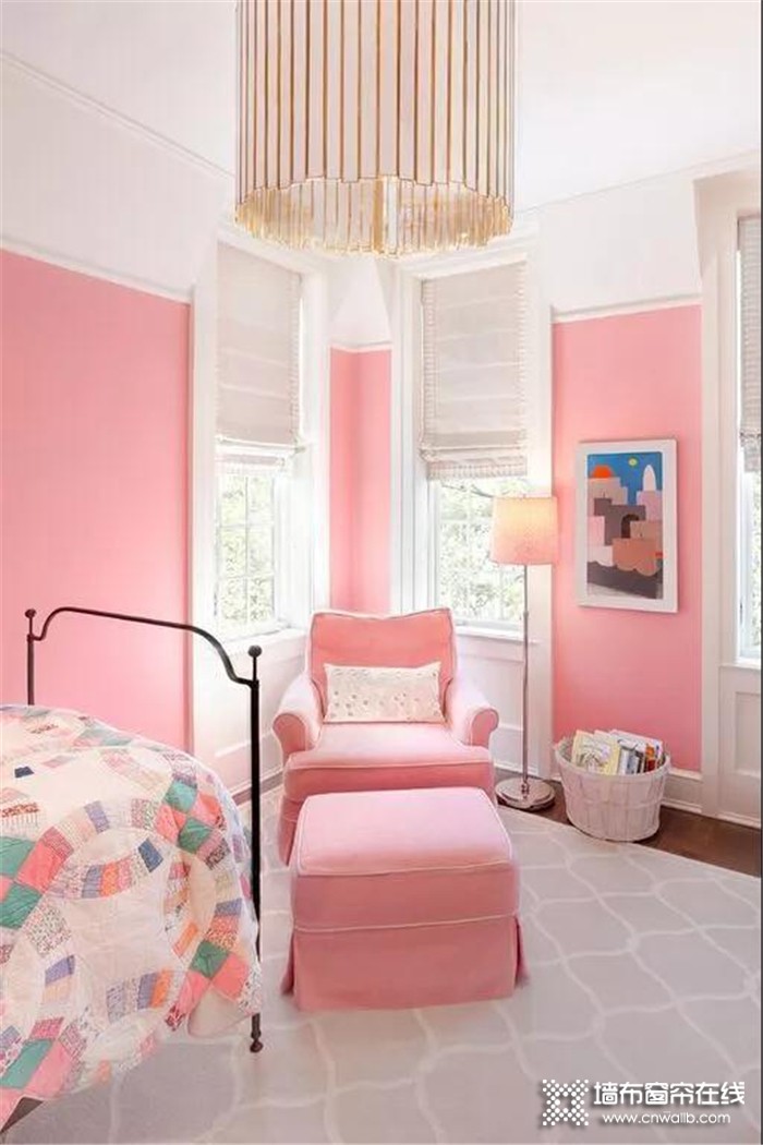 雅诗澜墙布窗帘粉色系，温柔了一生的时光！