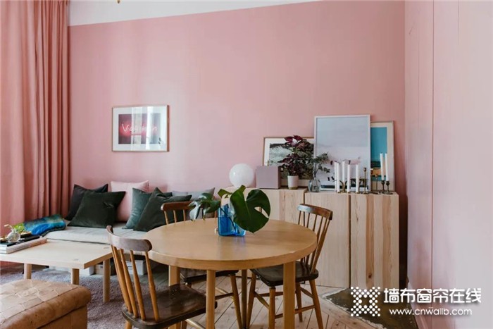 少女心爆棚的莺牌艺术墙布粉色系列，给你一个充满梦想的家
