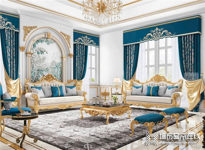 如鱼得水灰蓝色窗帘低调沉稳，让你的家多一份尊贵与优雅
