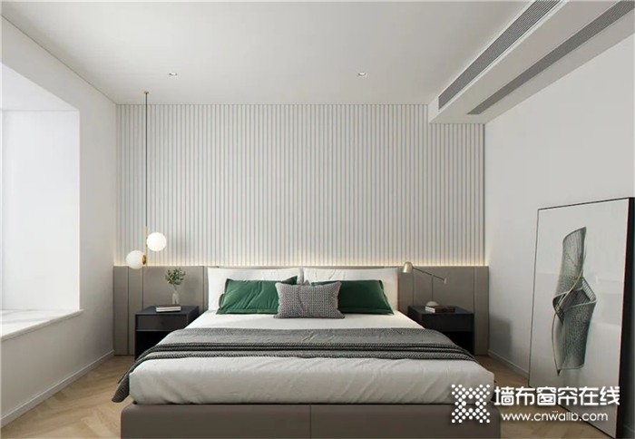 雅诗澜清爽的百合白墙布，诠释个性的独立，营造简约轻奢的家居氛围