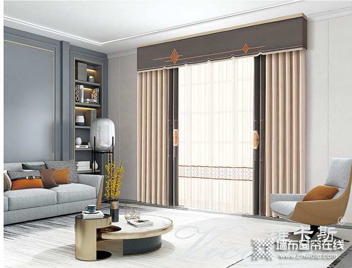 一绣倾城窗帘客厅欧式风格装修效果图