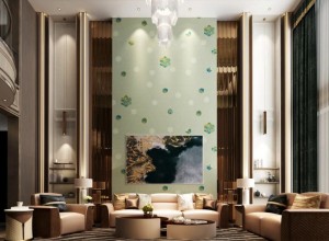 新中式客厅窗帘搭配效果图，时尚年轻气质与端庄中式元素