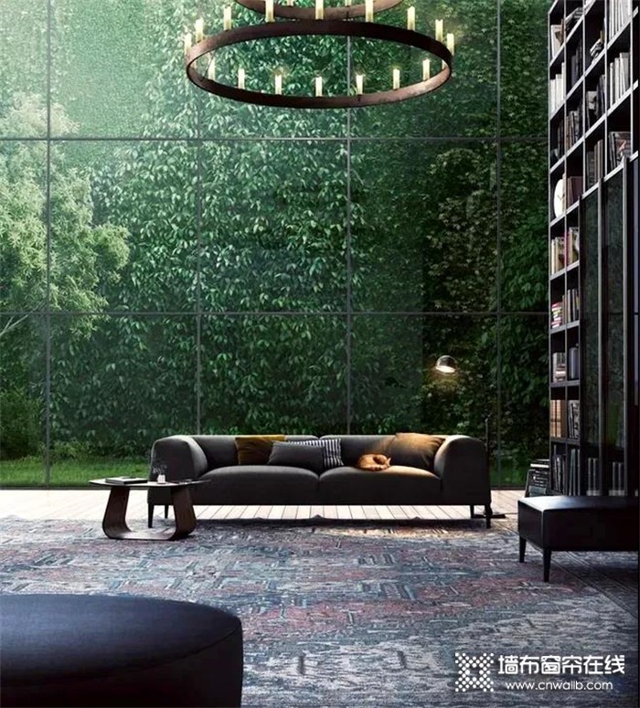 米兰壁纸墙布窗帘 | 客厅除了「沙发+茶几+电视墙」的模式，还有其它选择吗？