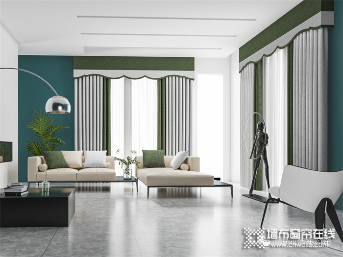 可罗雅窗帘系列 | 现代北欧风那抹墨绿色，成为心头最爱