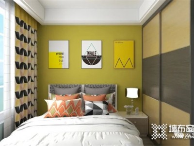 打造现代炫彩空间——欧仕莱墙布都市炫彩生活卧室设计