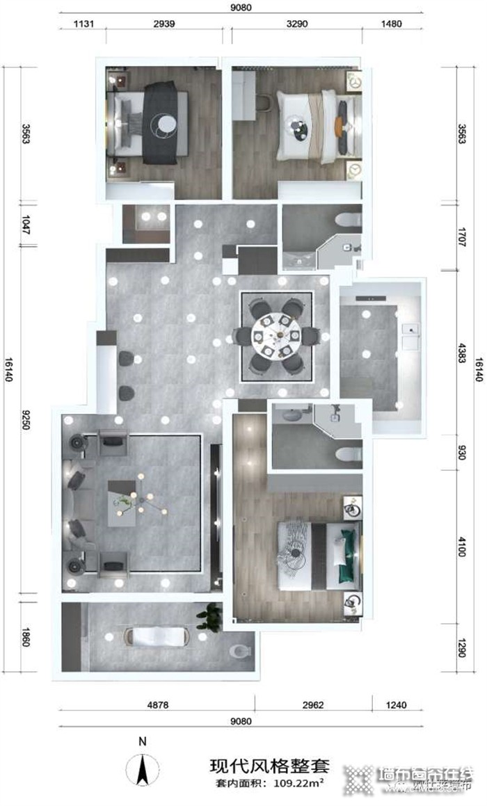欧仕莱墙布现代整装案例——简化空间 | 从简单舒适中体现生活的精致