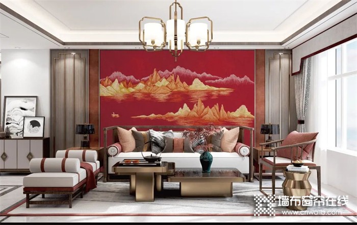 雅是墙布山元素：在家装里描绘出东方美学的恢弘意境